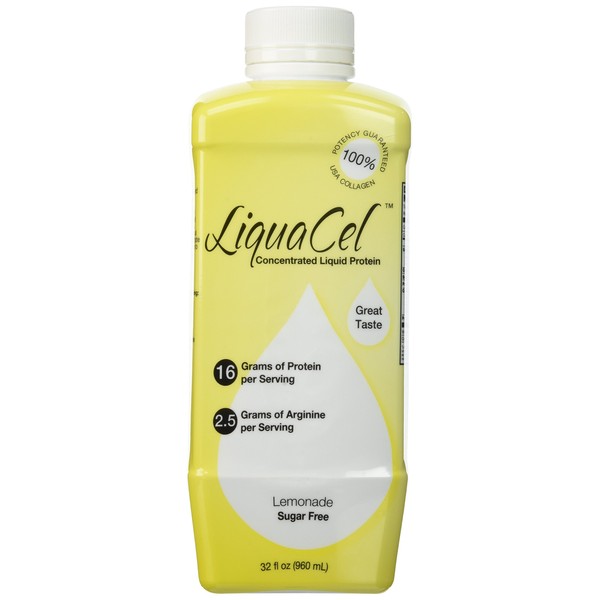 LiquaCel Concentrated Liquid Protein, Sugar-Free Lemonade, 32oz Bottle