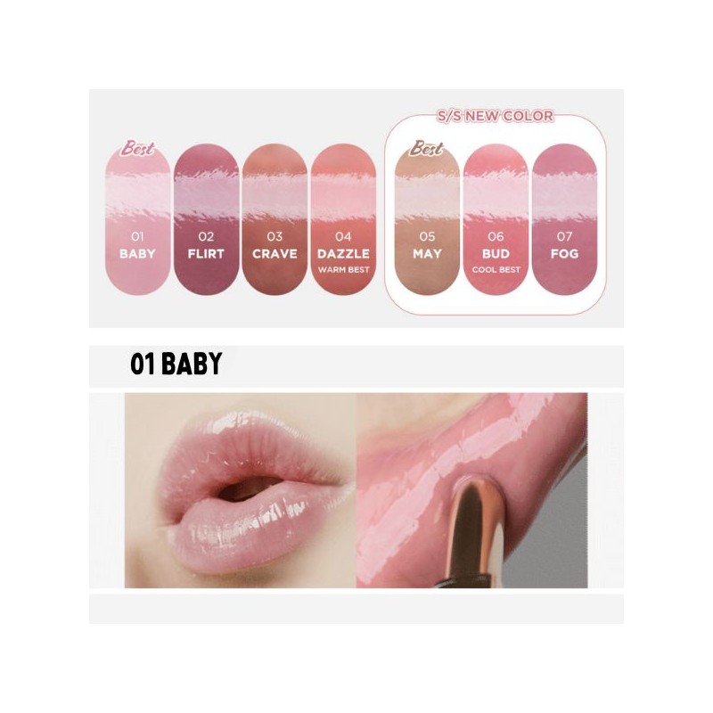 ATHE Athentic Lip Glowy Balm 3.3g, Color:02 Flirt