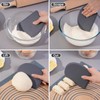 Silicone Dough Scraper with Stainless Steel Sheet, Curved Edge Flexible