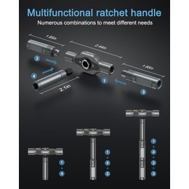 Ankilo 34 in 1 Magnetic Screwdriver Set, Ratchet Screwdriver Set, Multi Bit Magnetic Sets with Ratcheting Handle, Repair Tool Kit for Home Furniture Computer Bicycle, DIY Best Gift for Father Day