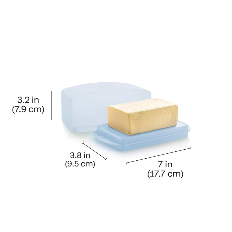 Tupperware Impressions Butter Dish, Light Blue, Dishwasher Safe and BPA