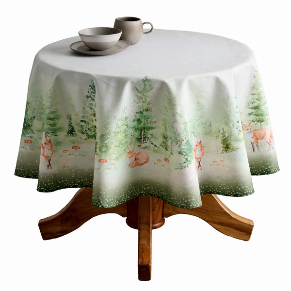 Maison d'Hermine Table Cloth Round Table 100% Cotton 69 Inches