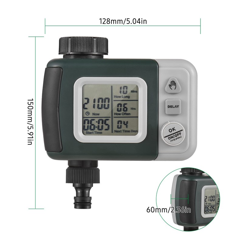 Geevorks Water Timer Programmable Sprinkler Timer, Automatic Irrigation watering System
