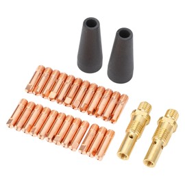 28 Piece MIG Welding Kit Flux Cored Gasless Nozzle Contacts Replacement MIG Welder Parts for Weld Pak 100HD 125HD 140HD 180HD (0.031inch/0.8mm Parts Kit)