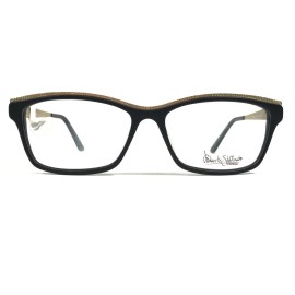 Roberto Steffani RS 160 COL 90 Eyeglasses Frames Black Gold Square 54-15-135