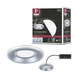 Paulmann Sormus 92249 LED Recessed Light IP65 Round 100 mm 4.8/1.5 W 560 lm / 180 lm 230 V 3000 K Chrome Matt