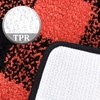 PiccoCasa Non Slip Bath Mat 50cm x 80cm, Red &