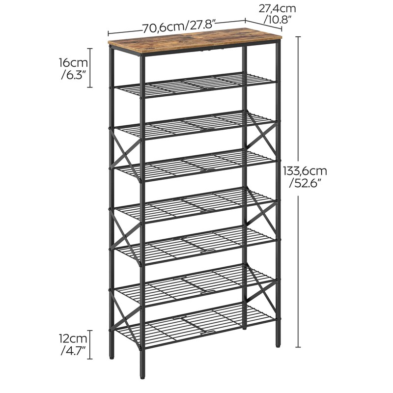 YATINEY 8 Tier Shoe Rack, Shoe Storage Organizer, Large Capacity
