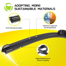 DOGTAIL 21"+20" Wiper Blades for Honda CR-V 2002 2003 2004 2005 2006 Vehicle, Premium All Season Automotive Replacement OEM Front Windshield Wiper Blades for My Car J-Hook