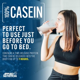 Applied Nutrition Casein Protein Powder - Micellar Casein Supplement, Slow Release Protein (900g - 30 Servings) (Strawberry Cream)