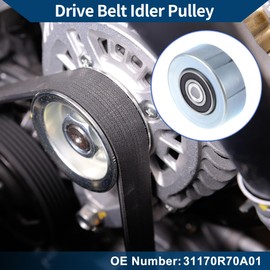 Hihaha No.31170R70A01 Drive Belt Idler Pulley for Honda Pilot 2006-2011 for Honda Accord Crosstour 2010 Serpentine Tensioner Pulley Idler 1 Pc