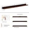AZSKY Deep Walnut Floating Shelves Large Long Wall Storage Shelves
