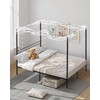 VEVOR Canopy Bed Frame Full Size, Metal Canopy Bed with