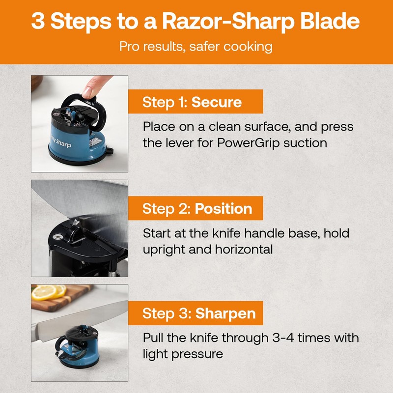 AnySharp – EDITIONS – Hands Free Knife Sharpener - Easy