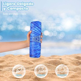 Toalla De Playa Superligera,Oalla De Microfibra Sin Arena,Toalla De Playa Fina Superabsorbente Y De Secado Rápido,71 X 32 Pulgadas,Ligera Y Compacta Para Baño, Camping, Natación,Accesorios De Viaje