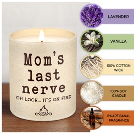 ARVEXO Gifts for Mom - Mothers Day, Christmas, Birthday Gifts for Mom from Son, Daughter, Mama Gifts, Stepmom, Bonus Mom, New Mom Gifts for Women - Vanilla Lavender Scented Candle 10oz