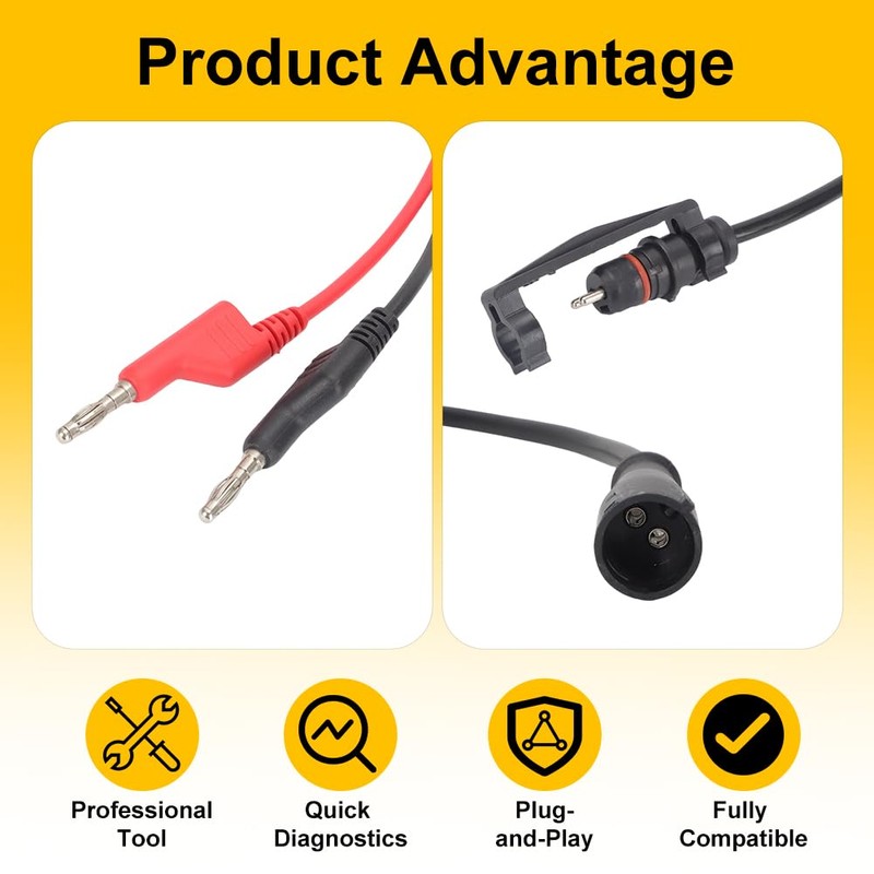 WIKIBB ABS Diagnostic Multimeter Cable Adapter for Heavy Duty Semi