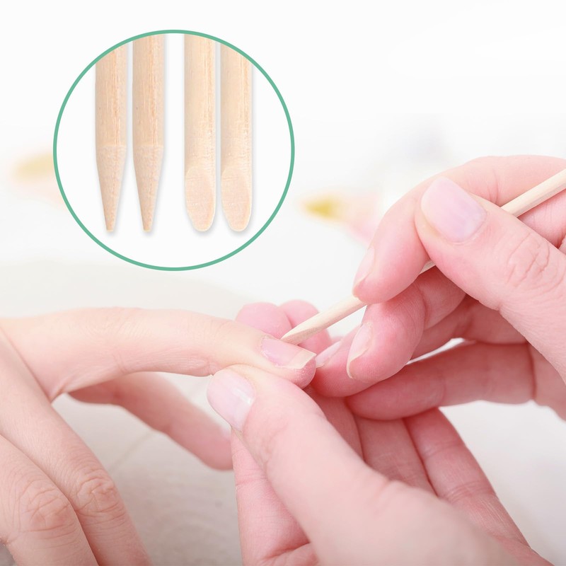 800 Pcs Orange Wood Sticks for Nails, Double Sided Multi-Use