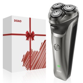 DOAO Electric Razor for Men, Upgraded Mens Electric Shavers for Men 2 in 1 Waterproof Cordless Rotary Beard Rechargeable Shaver for Face, Wet & Dry Use (A3)