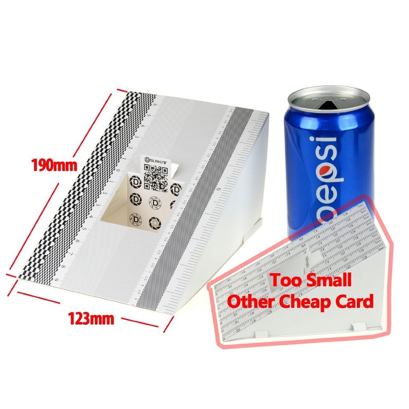 DSLRKIT Lens Focus Calibration Tool Alignment Ruler Folding Card