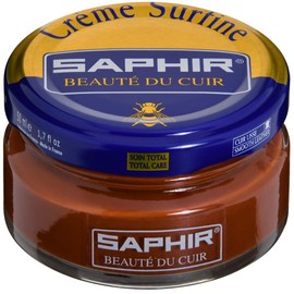 Saphir Creme Surfine Pommadier - Pulidor de zapatos (50 ml), color café coñac, Marrón (Cognac Brown), 1.70 Fl Oz (Pack of 1)
