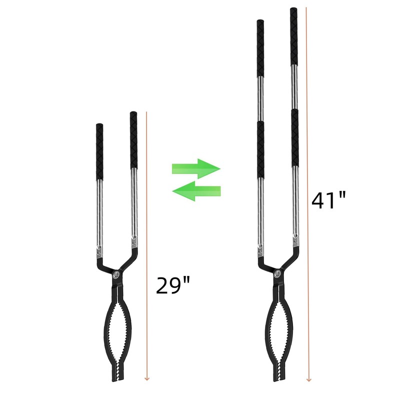 RAOMEIDE 40 Inches Expandable Fire Tongs for Fire Pit Outside