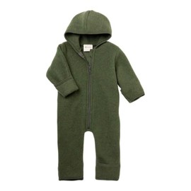 Engel Wool Fleece Suit Snowsuit with Zip Newborn Baby 100% Wool Controlled Organic Cultivation, Reed, 62-68