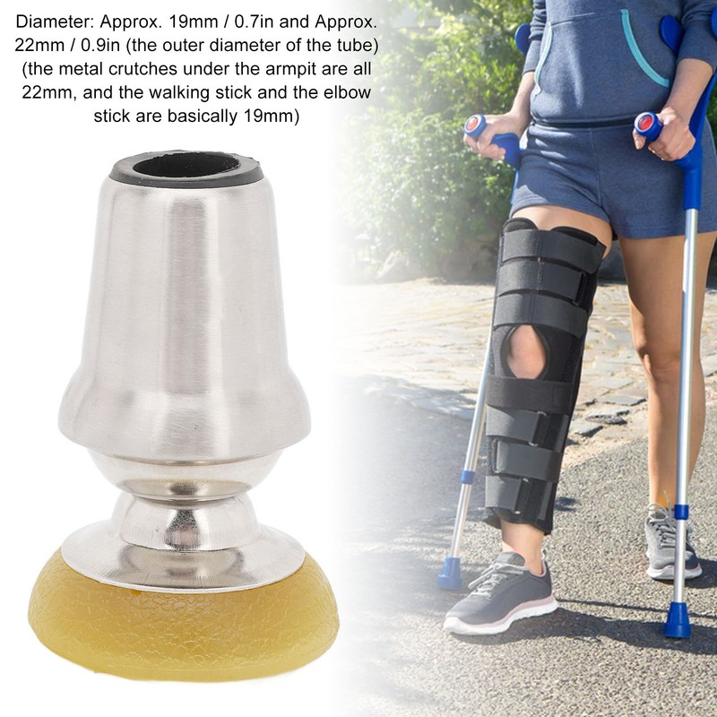 Crutch Tips Shock Absorption Universal Rotatable Thickening Oxford Rubber Stainless