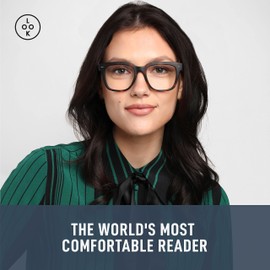 LOOK OPTIC Laurel Reader - Stylish, Unisex, Prescription Quality Readers - Comfortable, Scratch Resistant Reading Glasses 2.00, Tortoise
