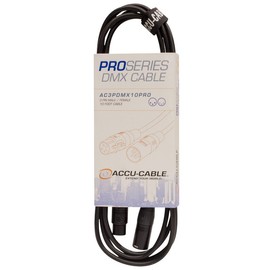 Accu-Cable AC3PDMX10PRO 10' 3-Pin Heavy Duty DMX Cable