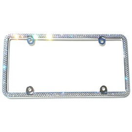 2 Row Crystal License Plate Frame Bling made with Austrian Crystals Rhinestones