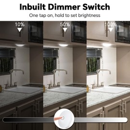 acegoo RV Ceiling Dome Light 4.5 Inch 12V Overhead LED Puck Light for Motorhome Boat Camper Trailer Truck Car, Surface Mount CRI90+ 4-Pack (4000K with Blue Nightlight)