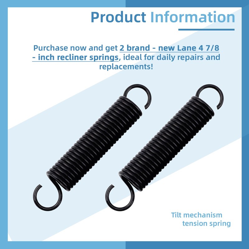 4 7/8-Inch Recliner Extension Springs, Recliner Springs for Replacement Lane