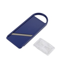DELISH KITCHEN CC-1270 Pearl Metal Slicer Cutter, Navy, 8.7 x 3.3 x 0.8 inches (22 x 8.5 x 2 cm), Thickness Adjustment Slicer