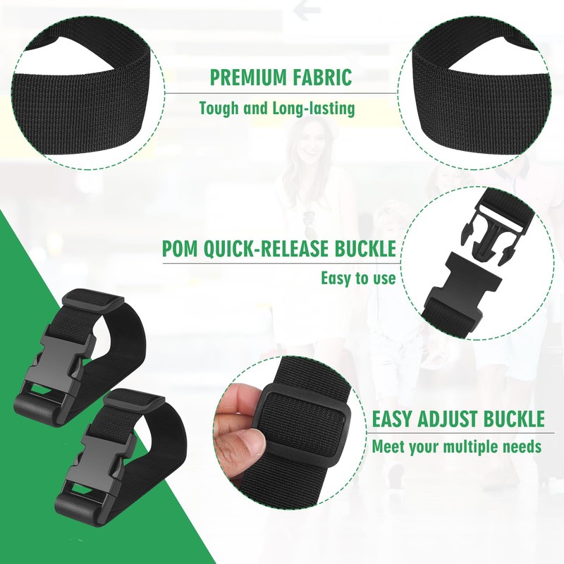 2PCS 22 inch Add a Bag Luggage Straps for Suitcase,