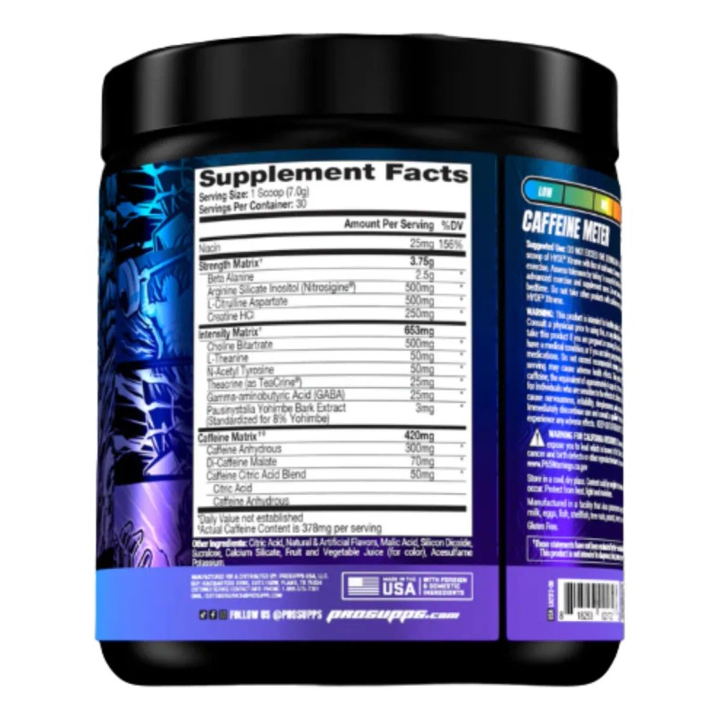Prosupps Hyde Xtreme Pre Entrenador 30 Servicios Mora Azul