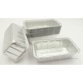 KitchenDance Disposable Aluminum Loaf Pans (10, 1.5 Pound Loaf)