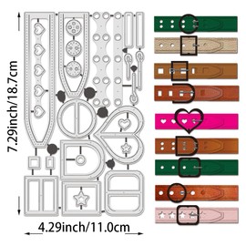 BENECREAT Belt Accessories Cutting Dies, Love Metal Embossing Stencils Die Cuts for Card Making Paper Card Making Decoration DIY Scrapbooking Craft Home Decor