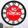 25cm Retro Iron Round Wall Clock with Elegant Hands Clear