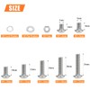 HELIFOUNER 240 Pieces M5 x 6mm /8mm /10mm /12mm /16mm