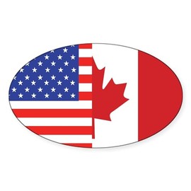 CafePress USA/Canada Oval Sticker Oval Car Bumper Sticker