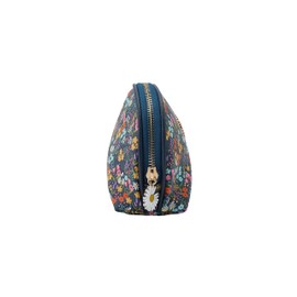 CGB Giftware | Ditsy Floral Beauty Bag | Floral Print | Blue | Daisy Flower Gold Zip Fastening | Beauty Cosmetic Ladies Accessory | Gift for Her | The Flower Market Range | GB07169