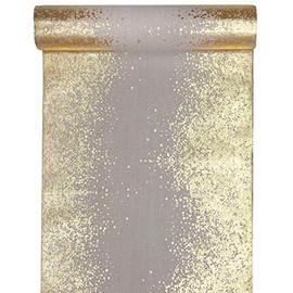 Générique Générique Table Runner in Gold Metal 28 cm x 3 m