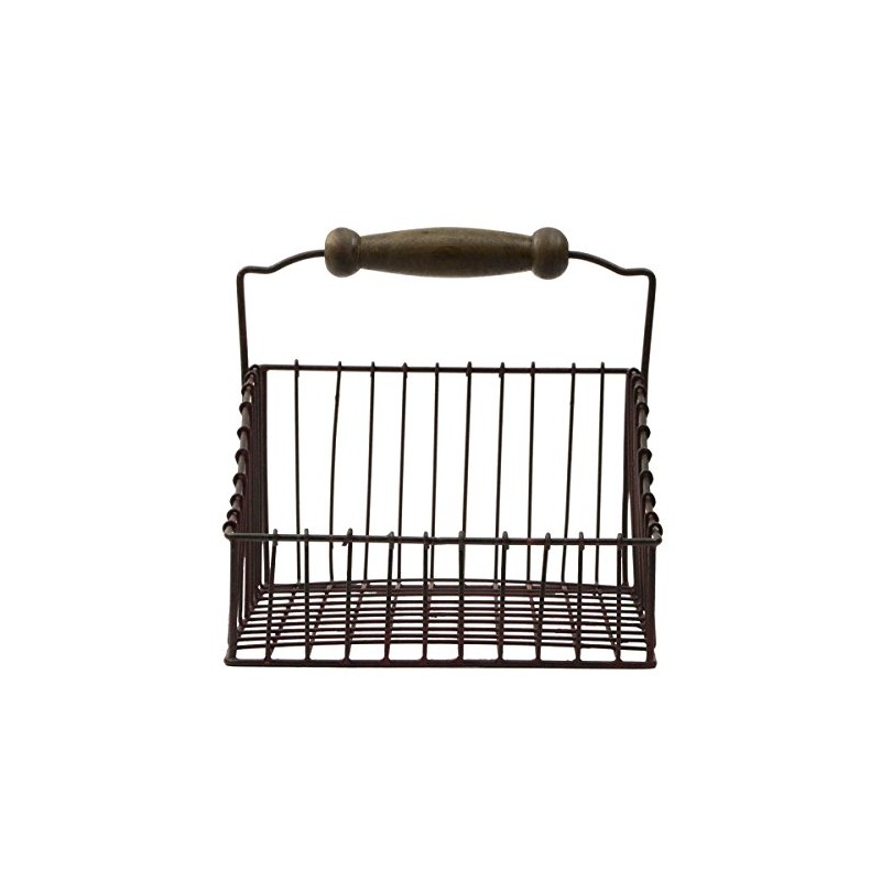 Treasure Gurus Rustic Metal Wire Storage Bin Basket Napkin Holder