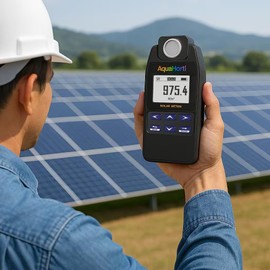AH-SOL Solar Power Meter – High Precision Digital Solar Irradiance Meter for Solar Panel Installation, Sunlight Intensity Measurement, Research and More
