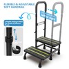 [2025 Upgrade] 2 Step Stool with Handle for Elderly with