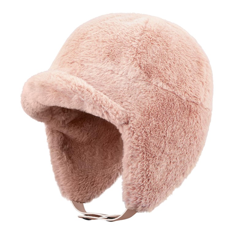 Clakllie Ushanka Trapper Cap with Earflaps Russian Hat for Women