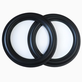 SPATHIPHYLLUM 2pcs Black Color 10” Rubber Speaker Edge Surround Rings Replacement Parts for Speaker Repair or DIY (10")