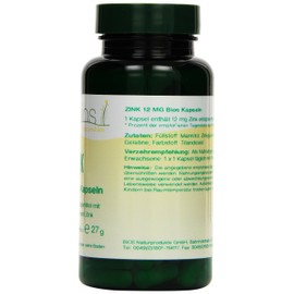 Bios Zinc 12 mg 100 Capsules Pack of 1 x 27 g