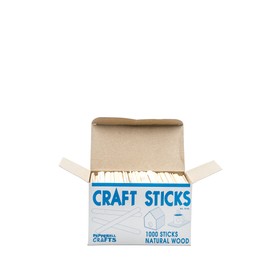 Natural Wood Craft Sticks, 4.25 Inch Popsicle Sticks for Ice Cream, Crafts, Waxing, Art Projects & Party Food Labels (1,000 Sticks)